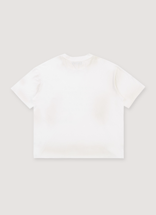 Happy IRL Tee Vintage White