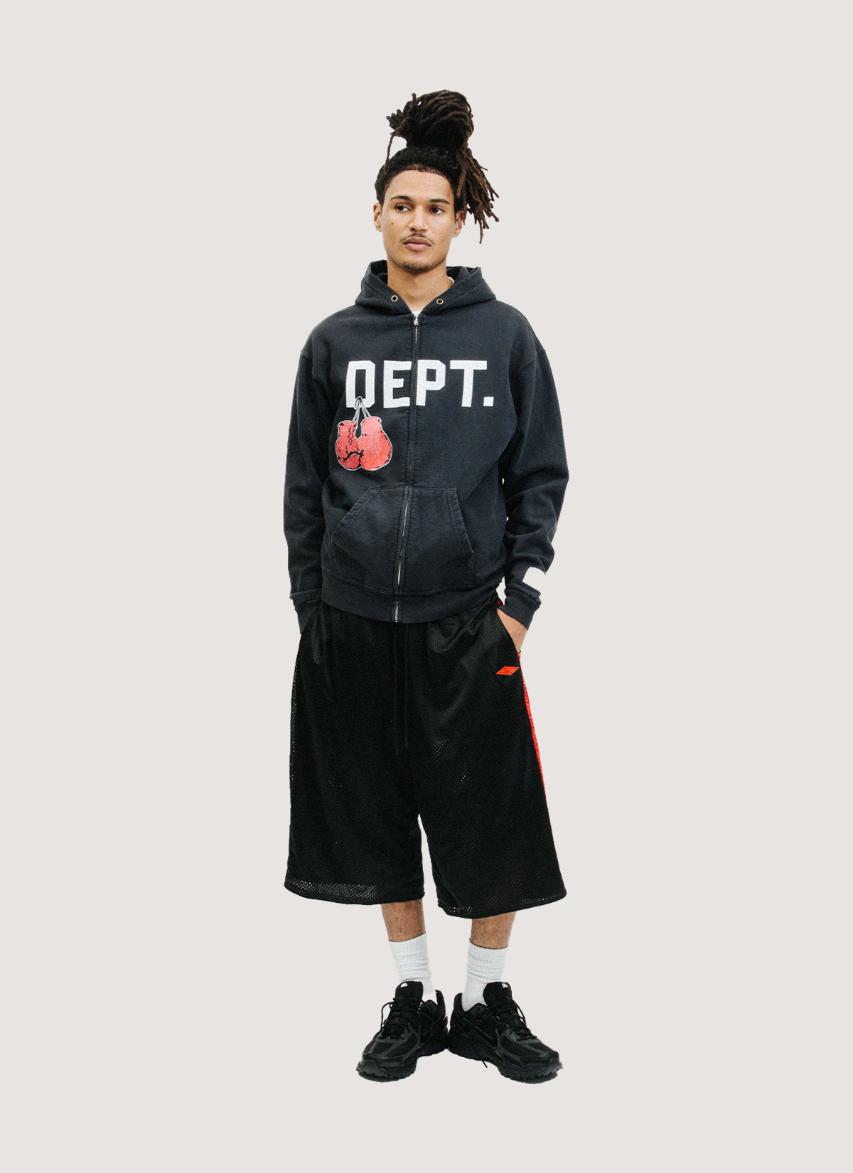 Gallery Dept. Boxing Merch Zip Up Sweatshirt Black Gallery Dept. Boxing Merch Zip Up Sweatshirt Black - Image 3 | Authenticated at Pieces Los Angeles