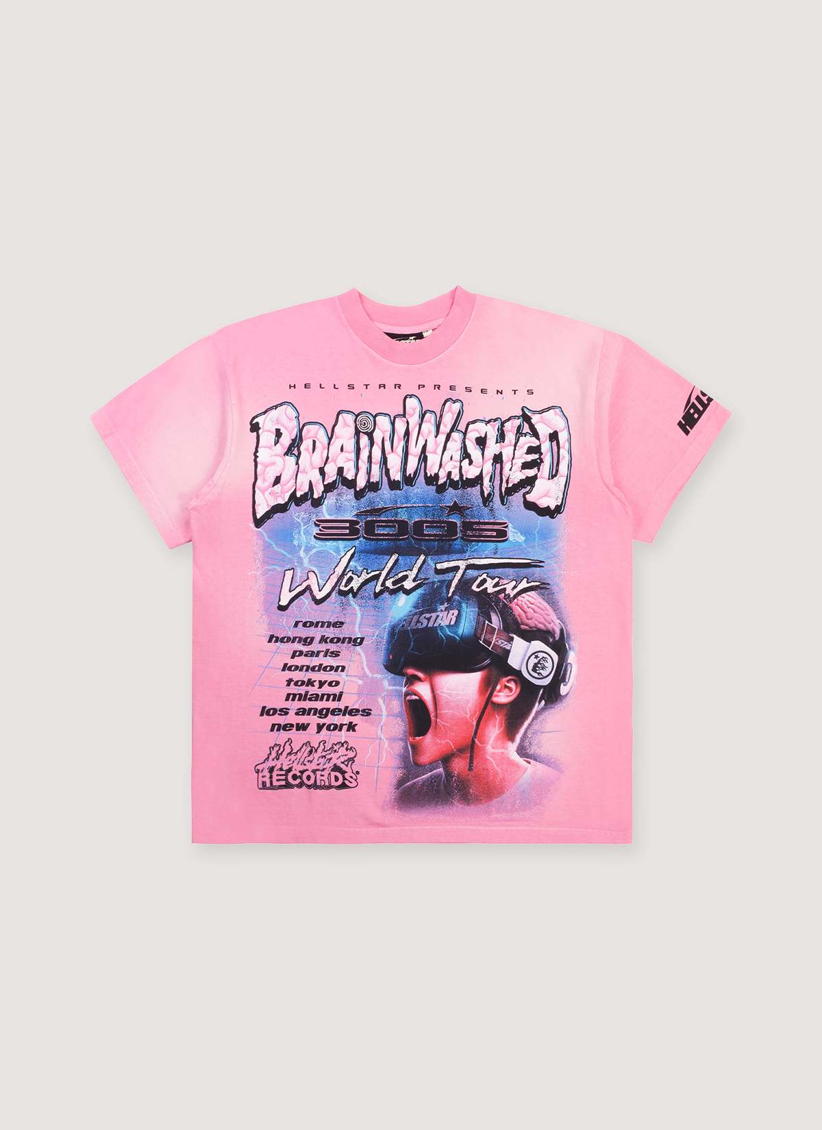 Hellstar Brainwashed World Tour Tee Vintage Pink