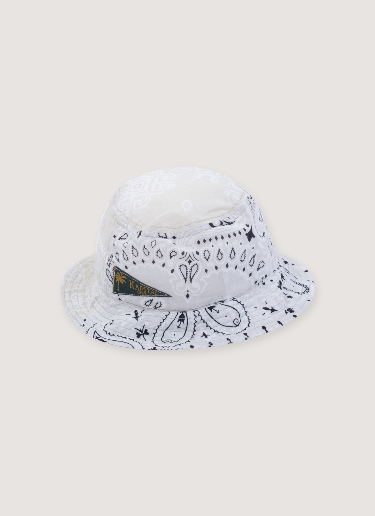 Kapital Bandana Bucket Hat White
