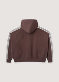 HMDD Butterfly Sweatshirt Brown hoodie with white lines coming down from the neck down the sleeves, back view HMDD Butterfly Sweatshirt Brown - Image 2 | Authenticated at Pieces Los Angeles