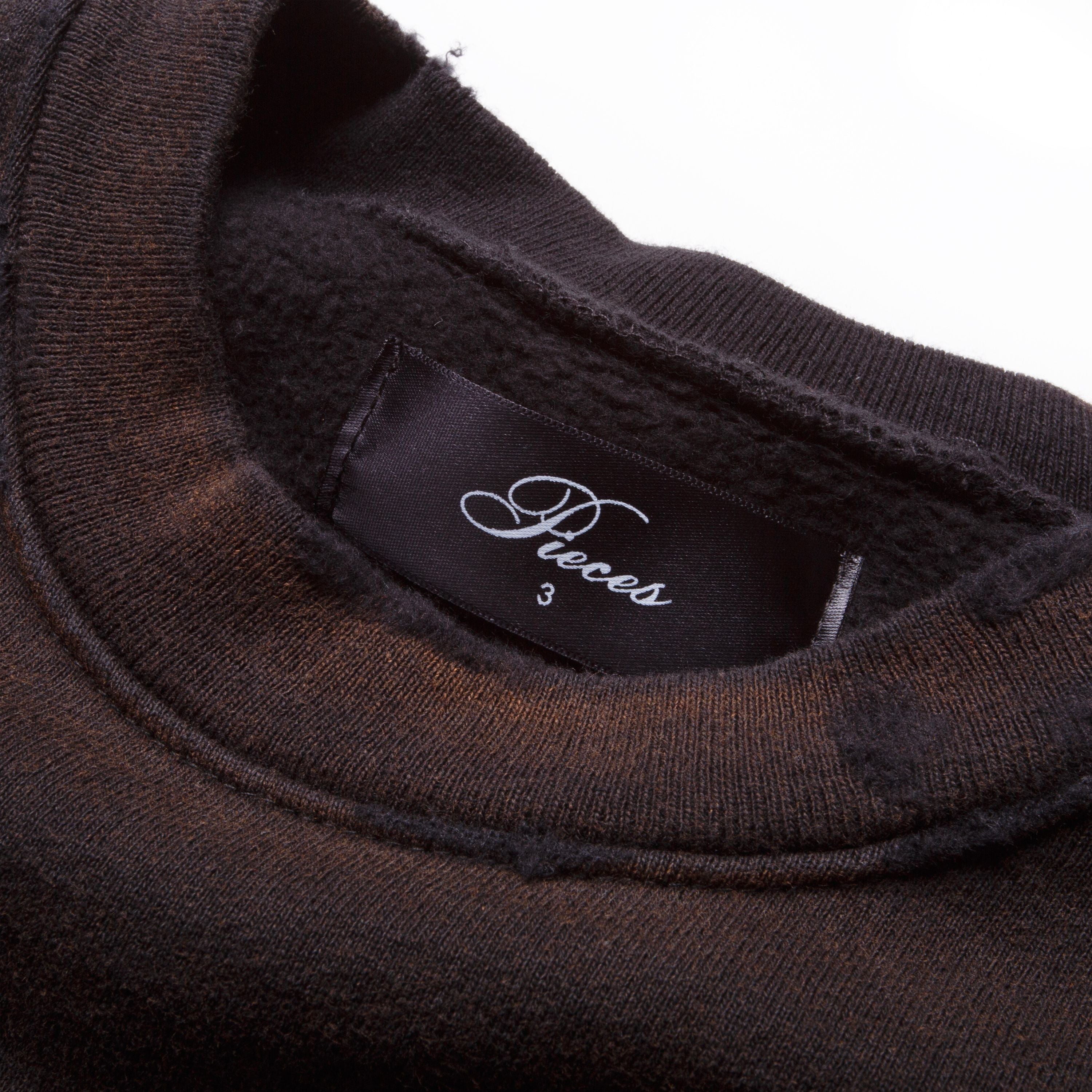 Pieces Paradise Crewneck Sweater Rusted Black