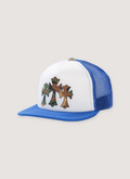 Chrome Hearts Camo Cemetery Cross Trucker Hat Blue Chrome Hearts Camo Cemetery Cross Trucker Hat Blue - Image 1 | Authenticated at Pieces Los Angeles