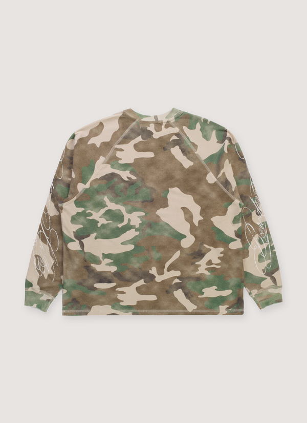 Boredom Kills Trust Longsleeve Camo alternate view - Shop at Pieces Los Angeles