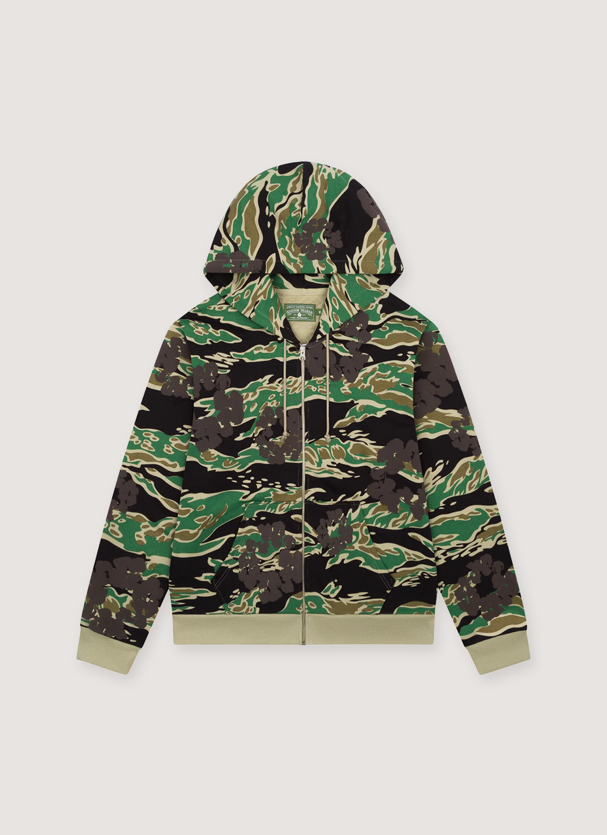 Denim Tears Cotton Wreath Zip Sweatshirt Camo