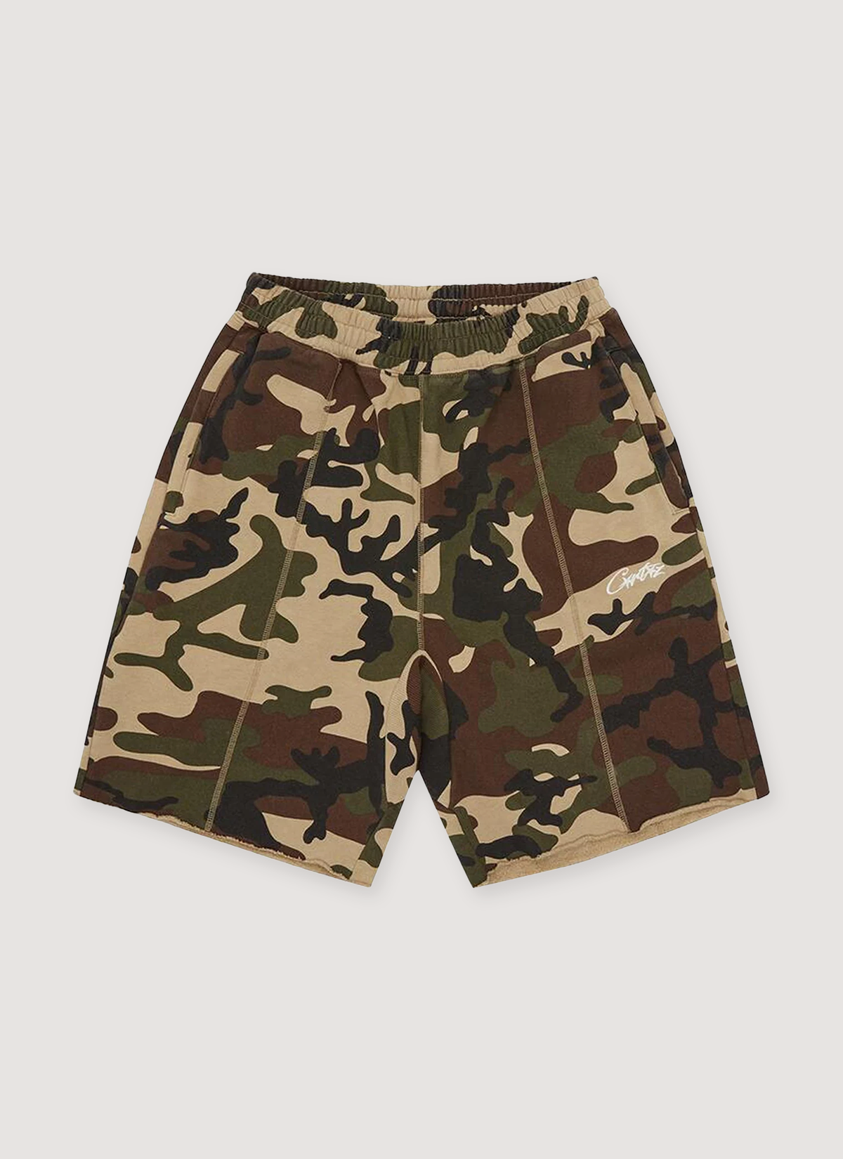 Corteiz HMP Raw Hem Shorts Camo