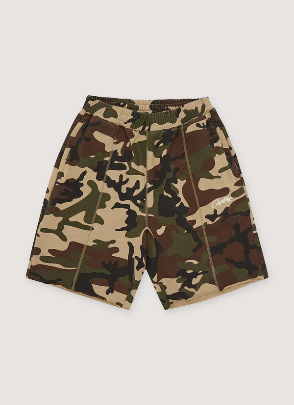 Corteiz HMP Raw Hem Shorts Camo HMP Raw Hem Shorts Camo - Authenticated Shorts | Pieces Los Angeles