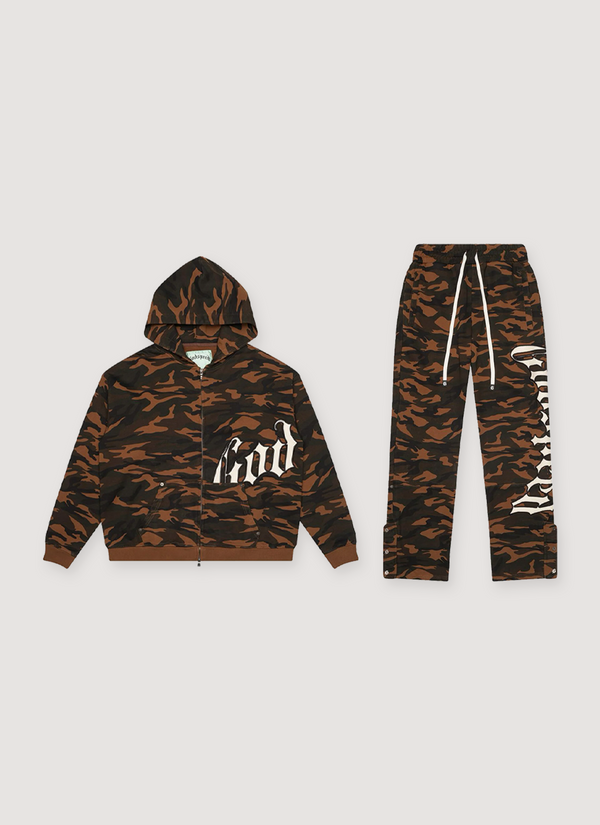 Godspeed New York OG Logo V2 Sweatsuit Brown Camo OG Logo Sweatsuit V2 Brown Camo - Authenticated Sweatshirts | Pieces Los Angeles