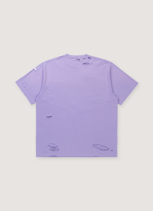 Balenciaga Caps Destroyed Tee Purple