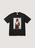 Supreme Playboi Carti Tee Shirt Black with printed graphic photo of Playboi Carti, front view Supreme Playboi Carti Tee - Image 2 | Authenticated at Pieces Los Angeles