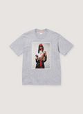 Supreme Playboi Carti Tee Shirt Grey with printed graphic photo of Playboi Carti, front view Supreme Playboi Carti Tee - Image 3 | Authenticated at Pieces Los Angeles