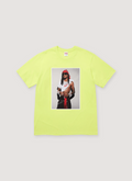 Supreme Playboi Carti Tee Shirt Pale Neon Yellow with printed graphic photo of Playboi Carti, front view Supreme Playboi Carti Tee - Image 7 | Authenticated at Pieces Los Angeles