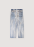 Acne Studios 1999 Carver Denim Washed Indigo distressed look front side Acne Studios 1999 Carver Denim Washed Indigo - Image 1 | Authenticated at Pieces Los Angeles