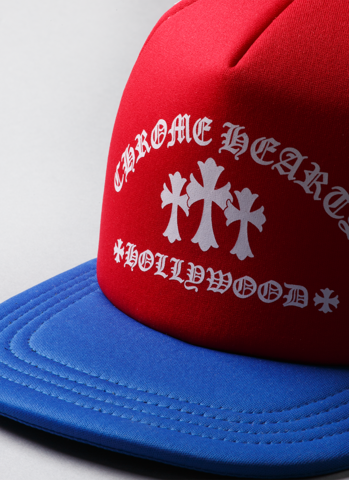 Chrome Hearts 4th of July Cemetery Cross Printed Trucker Hat Red Chrome Hearts 4th of July Cemetery Cross Printed Trucker Hat Red - Image 5 | Authenticated at Pieces Los Angeles