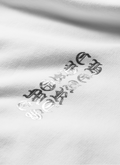 Chrome Hearts Silver Metallic Vertical Logo Sweatshirt White Chrome Hearts Silver Metallic Vertical Logo Sweatshirt White - Image 3 | Authenticated at Pieces Los Angeles