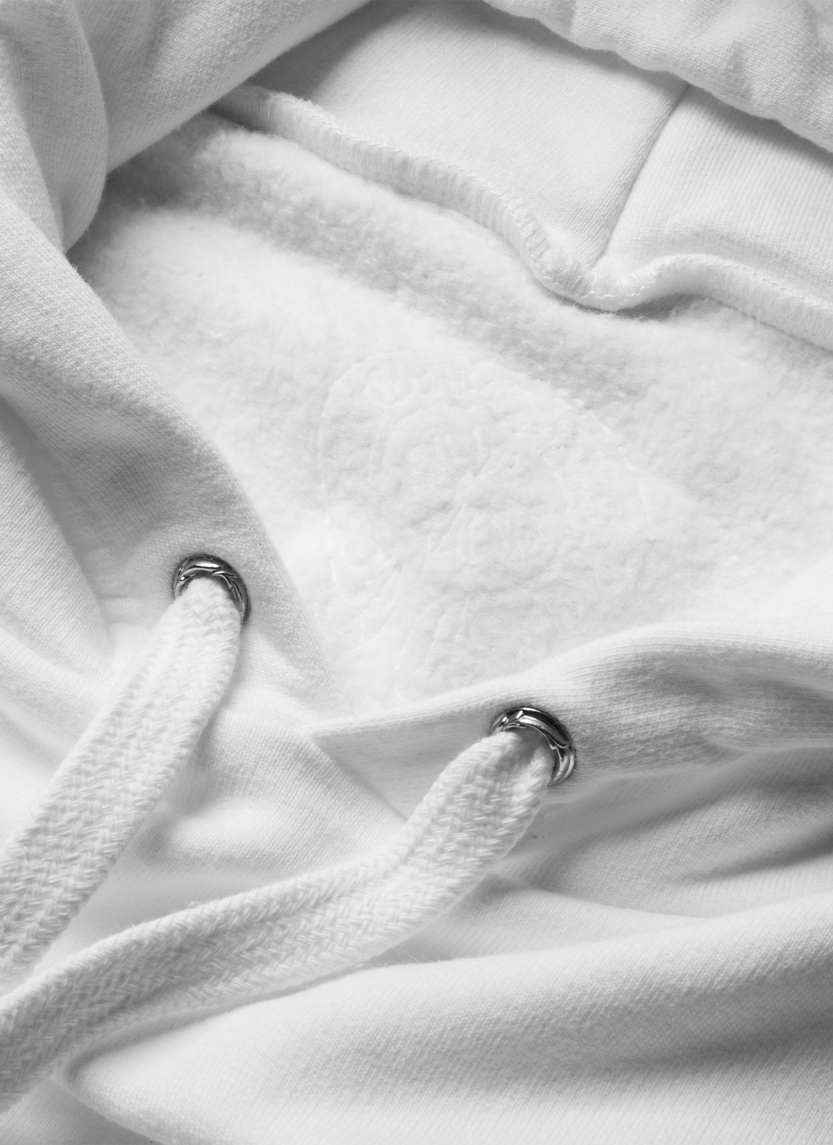 Chrome Hearts Silver Metallic Vertical Logo Sweatshirt White Chrome Hearts Silver Metallic Vertical Logo Sweatshirt White - Image 5 | Authenticated at Pieces Los Angeles