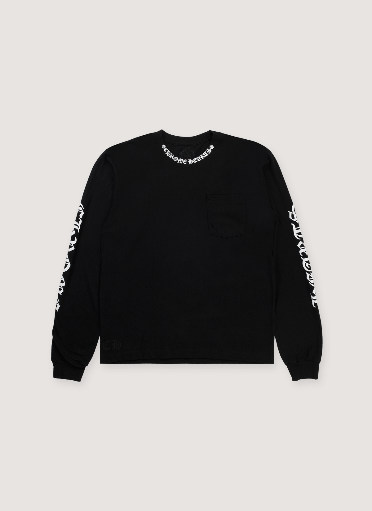 Chrome Hearts Neck Logo Longsleeve Black
