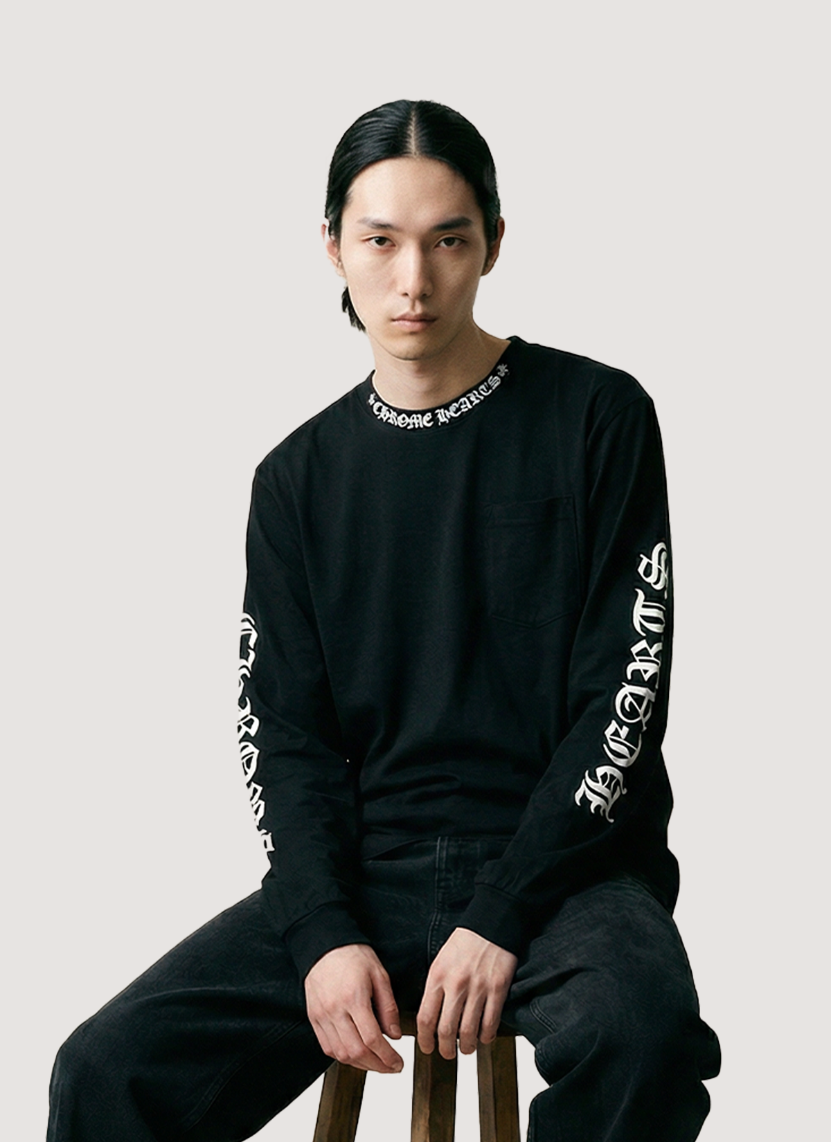 Chrome Hearts Neck Logo Longsleeve Black