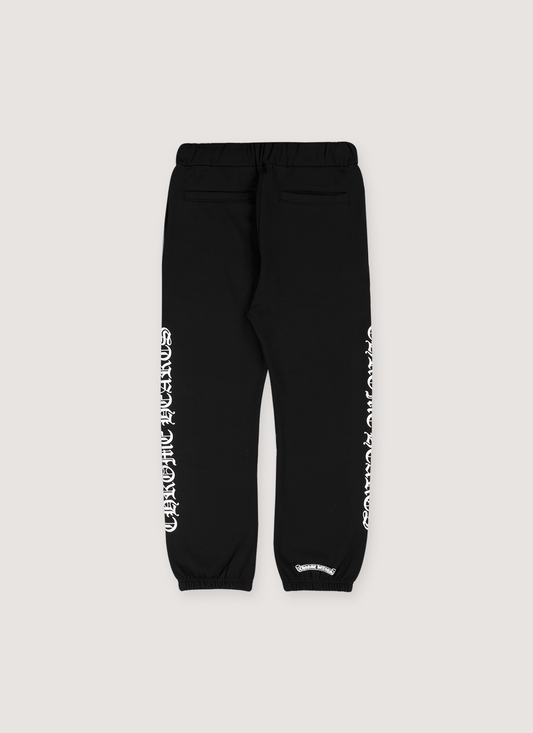 Chrome Hearts Scroll Logo Sweatpants Black