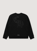 Chrome Hearts 711 Cemetery Cross Crewneck Sweater Black back view with large CH logo print Chrome Hearts 711 Cemetery Cross Crewneck Sweater Black - Image 2 | Authenticated at Pieces Los Angeles