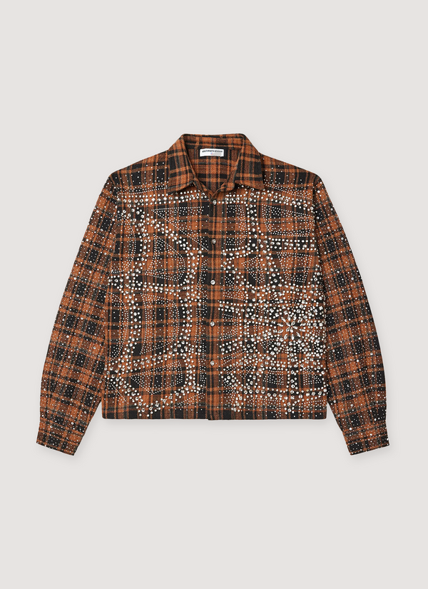 Vale Forever Chainsaw Flannel Orange Black Chainsaw Flannel Orange Black - Authenticated Shirts | Pieces Los Angeles