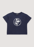 Enfants Riches Déprimés Chain Tee shirt Faded Purple navy front view Enfants Riches Déprimés Chain Tee Faded Purple - Image 1 | Authenticated at Pieces Los Angeles