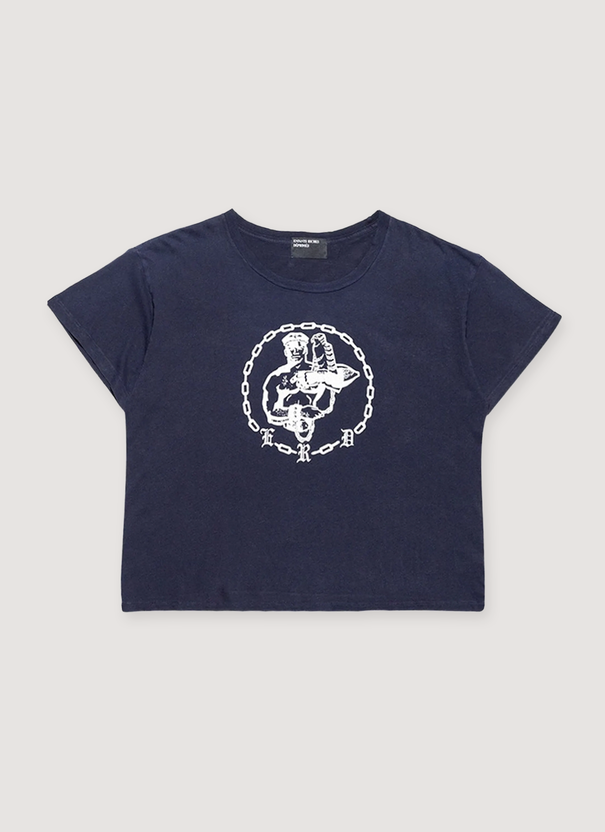 Enfants Riches Déprimés Chain Tee shirt Faded Purple navy front view