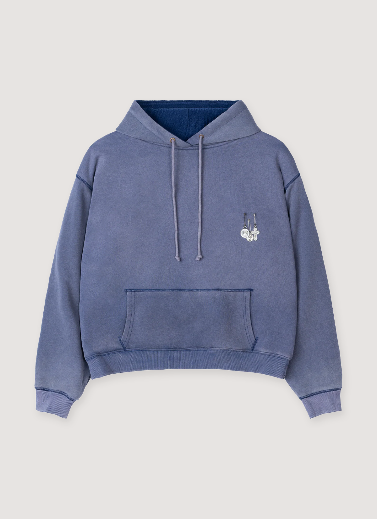 Basketcase Gallery Charms Thermal Lined Sweatshirt Navy