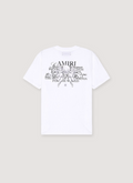 Amiri Cherub Text Tee Shirt White, with big printed black logo text, back view Amiri Cherub Text Tee - Image 2 | Authenticated at Pieces Los Angeles