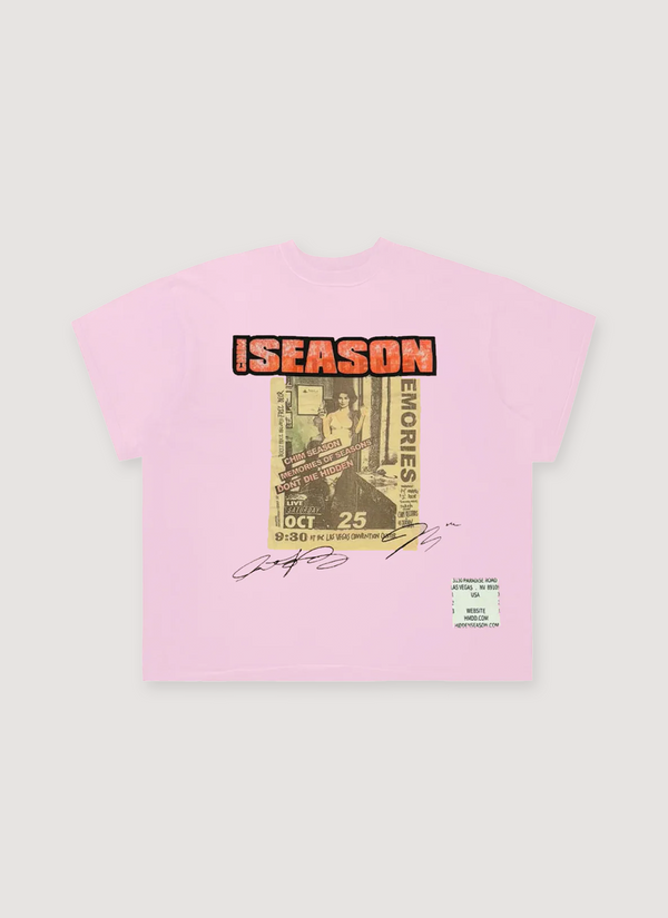 HMDD Complexcon Exclusive Hidden Season Tee Pink Complexcon Exclusive Hidden Season Tee Pink - Authenticated T-shirts | Pieces Los Angeles