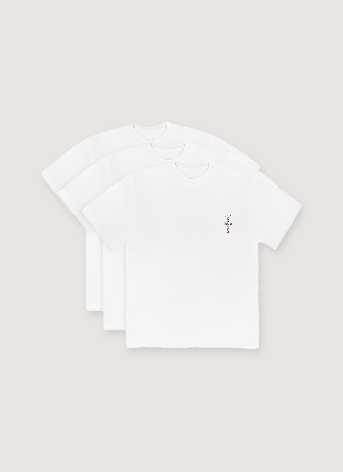 Travis Scott Cactus Jack 3 Pack Tee White
