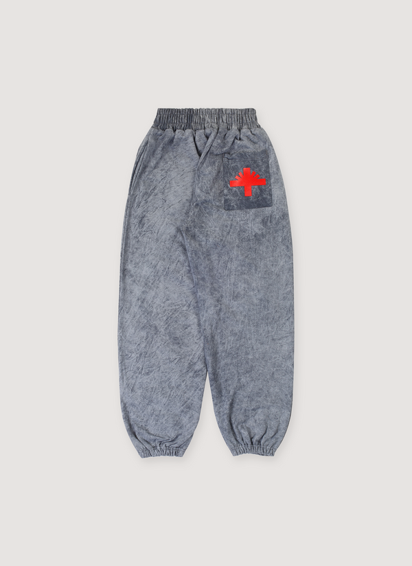 Vertabrae C-1 Sweatpants Washed Grey Red alternate view - Shop at Pieces Los Angeles