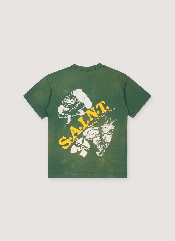 Saint Michael Sean Wotherspoon Saint Clan Tee Green alternate view - Shop at Pieces Los Angeles