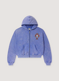 Vale Forever Clustered Zip Up Sweatshirt Sea Blue Vale Forever Clustered Zip Up Sweatshirt Sea Blue - Image 1 | Authenticated at Pieces Los Angeles