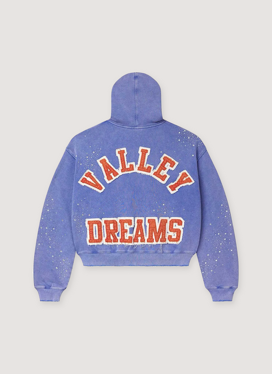 Vale Forever Clustered Zip Up Sweatshirt Sea Blue