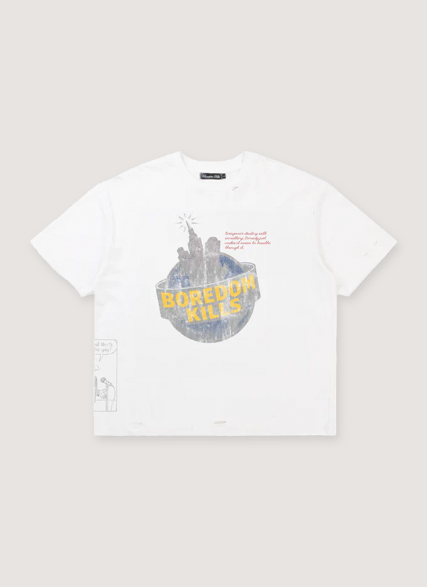 Boredom Kills Comedy Tee Off White Comedy Tee Off White - Authenticated T-shirts | Pieces Los Angeles