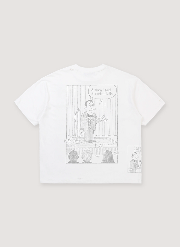 Boredom Kills Comedy Tee Off White alternate view - Shop at Pieces Los Angeles