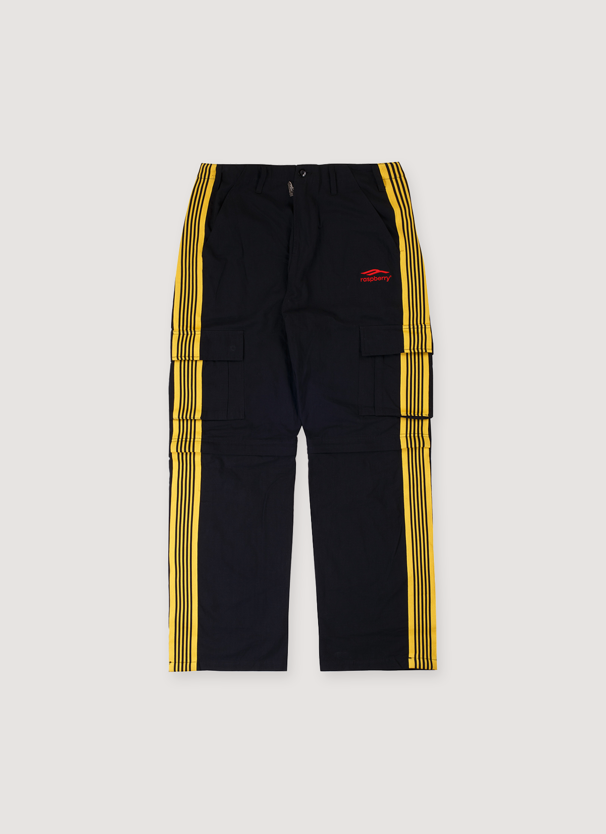 GV Gallery Raspberry Convertible Cargo Pants Black Yellow GV Gallery Raspberry Convertible Cargo Pants Black Yellow - Image 1 | Authenticated at Pieces Los Angeles