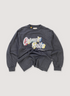 Gallery Dept. Cosmic Suite Longsleeve Vintage Black (Pre-Owned) with glitter print, printed logos, ribbed cuff and hem, front view