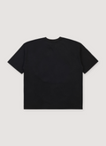 Rhude Cotsworld Crest Tee Shirt Vintage Black with dart at back collar, dropped shoulders, rib knit crewneck, back view Rhude Cotsworld Crest Tee Vintage Black - Image 2 | Authenticated at Pieces Los Angeles