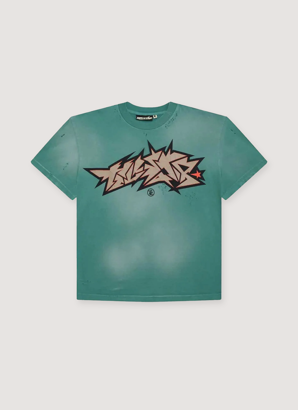 Hellstar Crack Logo Tee Green