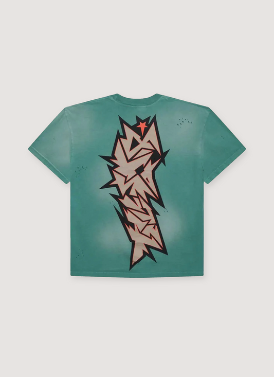 Hellstar Crack Logo Tee Green