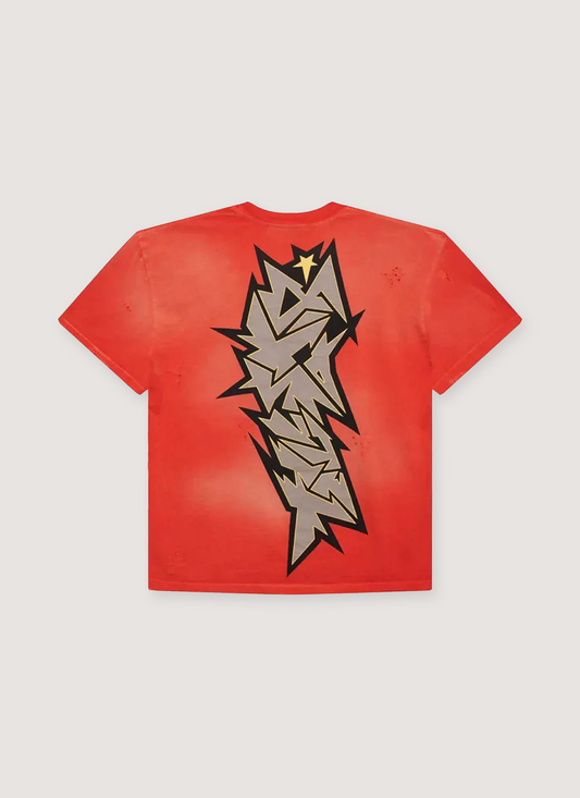 Hellstar Crack Logo Tee Red
