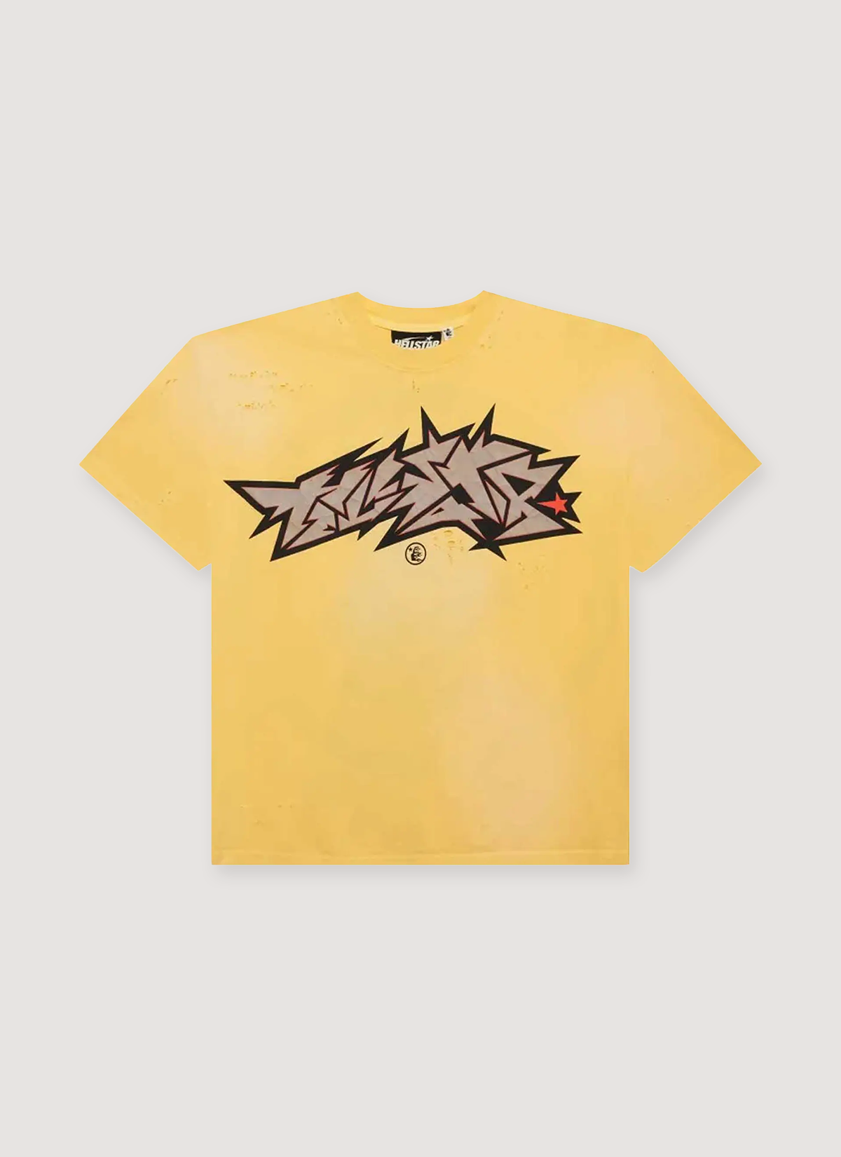 Hellstar Crack Logo Tee Yellow