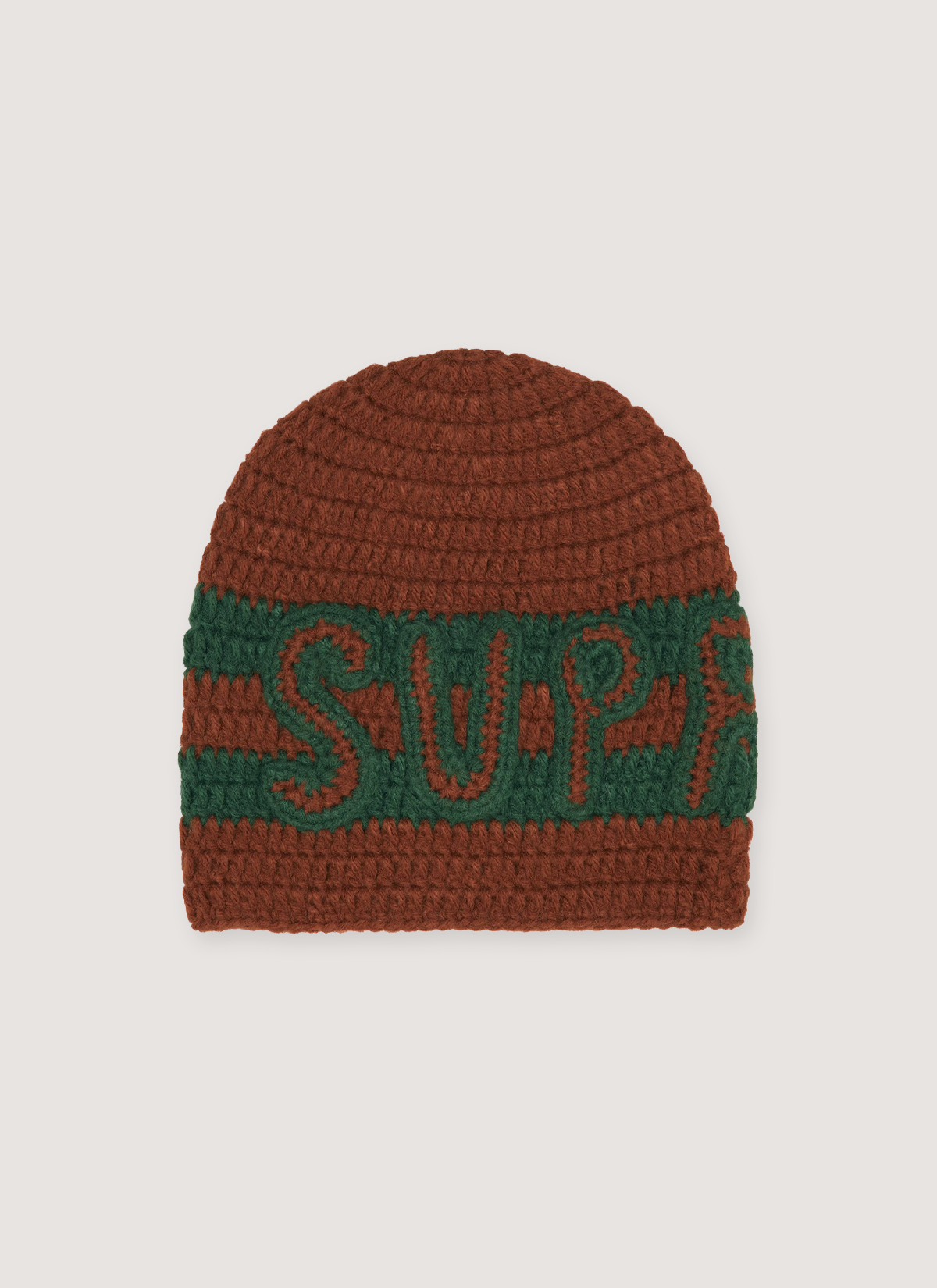 Supreme Crochet Logo Beanie – PIECES