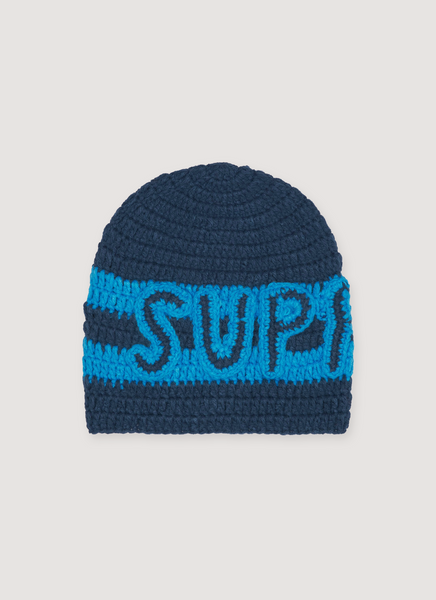 Supreme Crochet Logo Beanie – PIECES