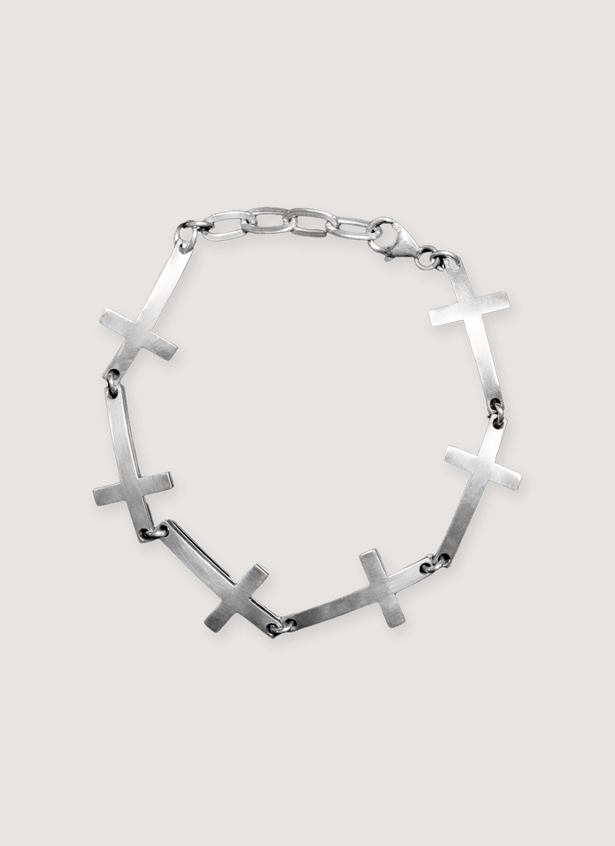 For Those Who Sin Sanctified Cross Bracelet Silver