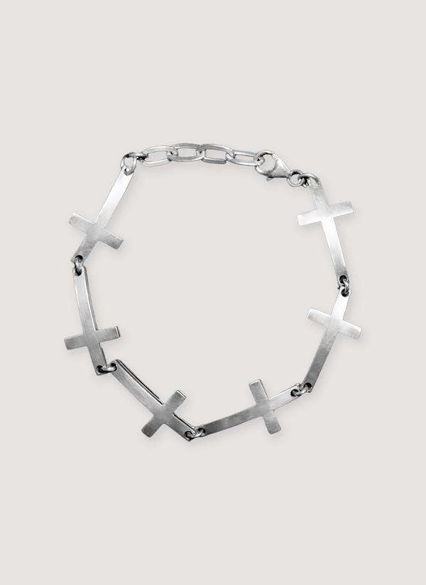 For Those Who Sin Sanctified Cross Bracelet Silver Sanctified Cross Bracelet Silver - Authenticated Bracelets | Pieces Los Angeles