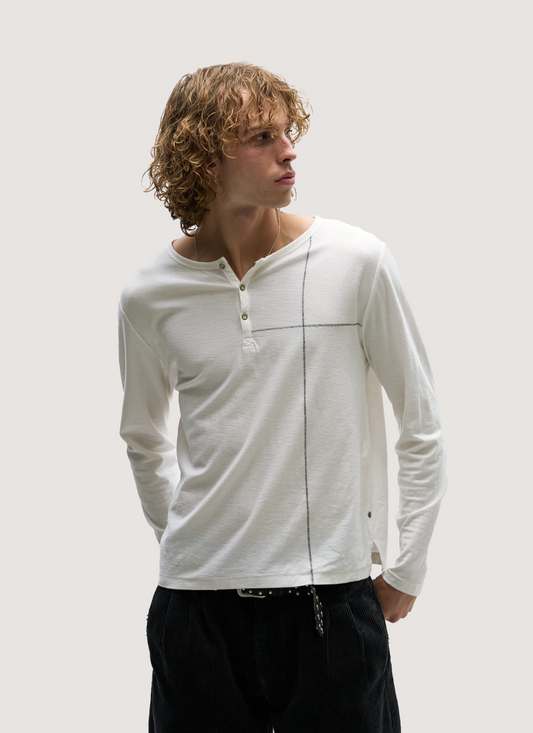 Vague Studios Cross Stitch Henley White