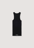 Chrome Hearts Cross Rib Tank Top Black with printed logos, ribbed design, back view Chrome Hearts Cross Rib Tank Black - Image 2 | Authenticated at Pieces Los Angeles